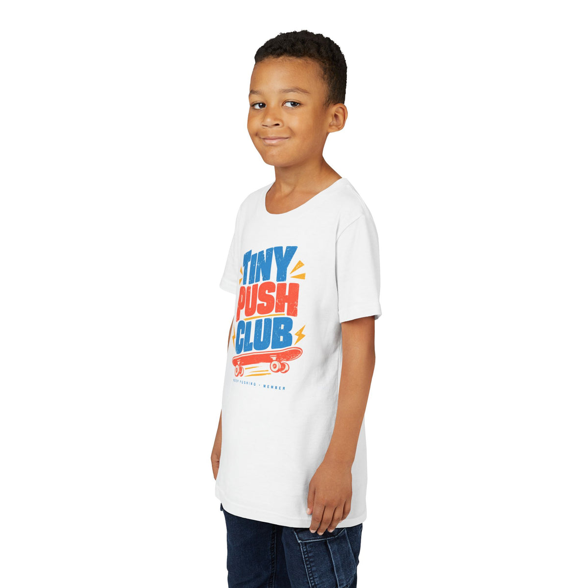 BUTR Tiny Push Club Kids Skate T-Shirt | Beginner Friendly Family Skater Tee