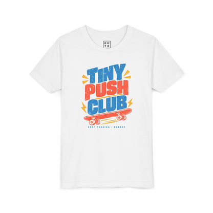 BUTR Tiny Push Club Kids Skate T-Shirt | Beginner Friendly Family Skater Tee