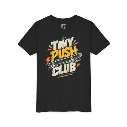 Tiny Push Club Black | Kids Skateboarding T-Shirt | BUTR